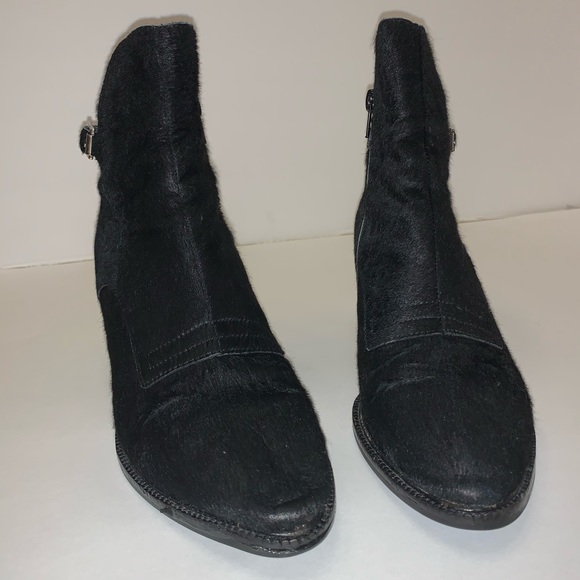 Jeffrey Campbell LETO Pony Hair Boot Clear Heel 7 - Picture 3 of 8